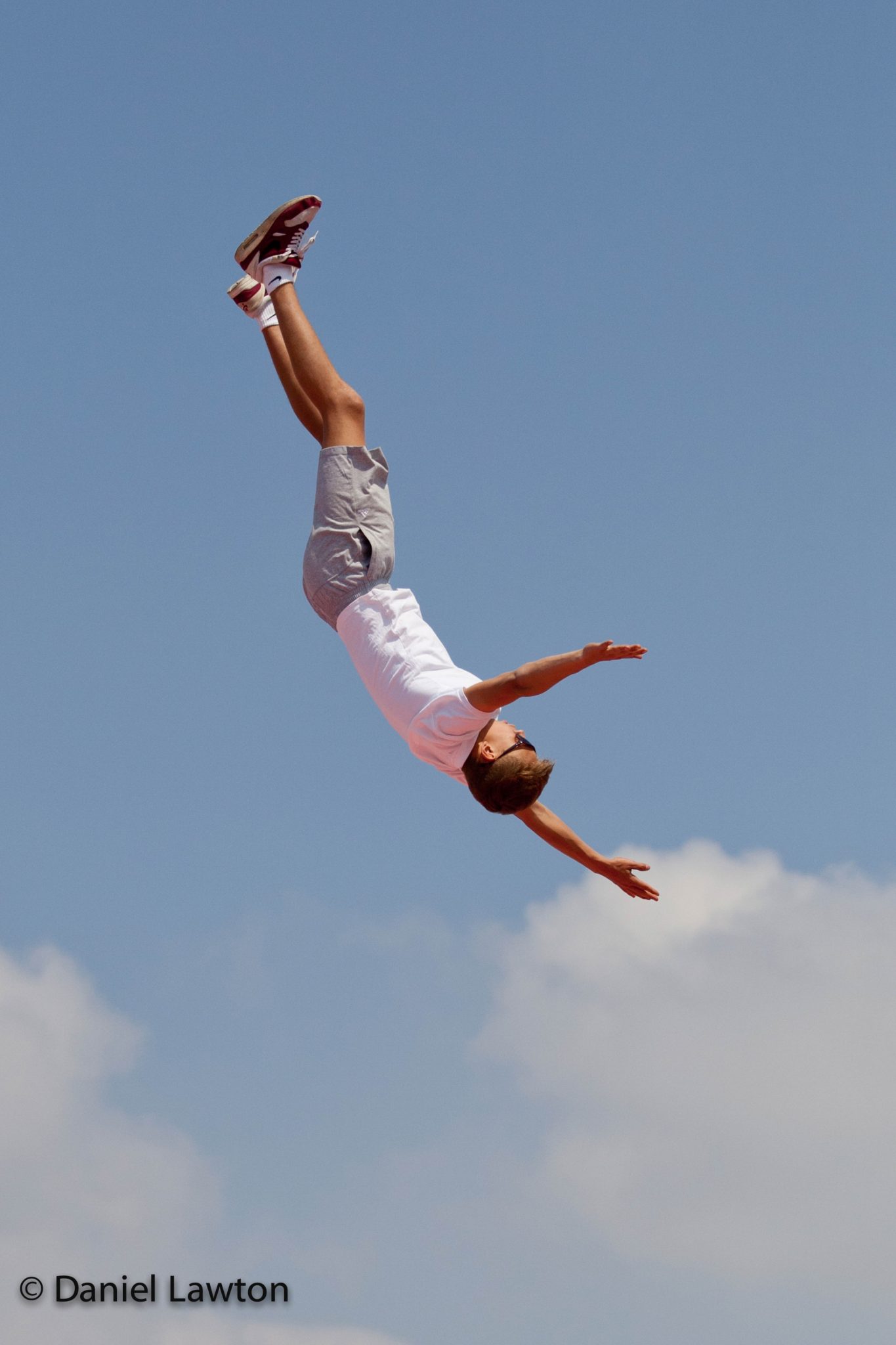 Man falling from sky